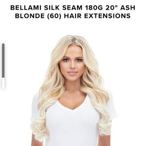 Bellami Silk Seam Clip In Extentions 20inches ASH BLONDE